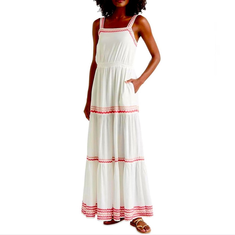 Splendid Riviera Rick Rack Maxi Dress Size Medium